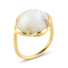 Bague Morganne Bello Songe Nacre Blanche Diamants Or Jaune