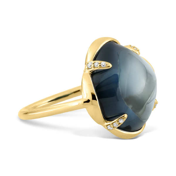 Bague Morganne Bello Songe Topaze Blue London Diamants Or Jaune