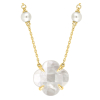 Collier Morganne Bello Victoria Perle Nacre Blanche Diamants Or Jaune