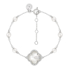 Bracelet Morganne Bello Victoria Perle Nacre Blanche Diamants Or Blanc