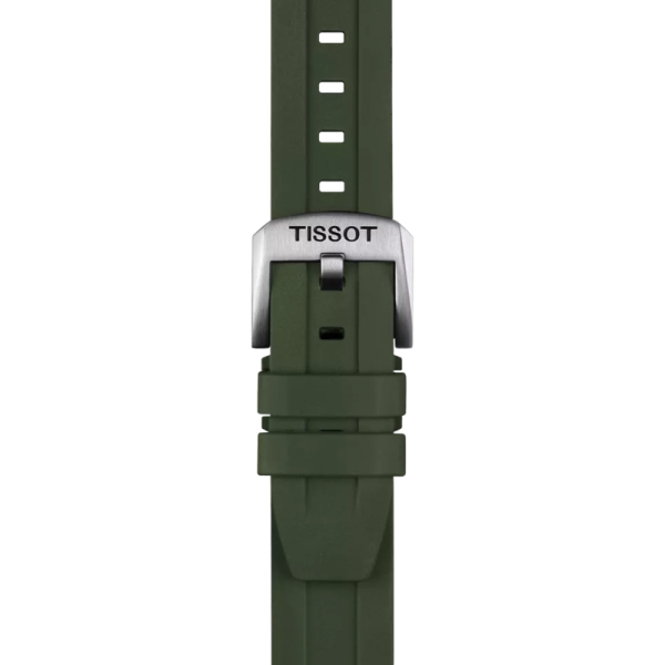 Bracelet Tissot caoutchouc kaki 20mm