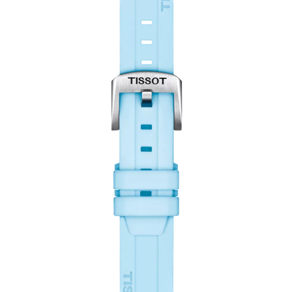 Bracelet Tissot silicone bleu 18mm