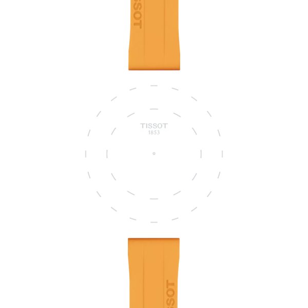 Bracelet Tissot silicone orange 18mm