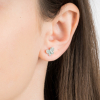 Puces D'oreilles Morganne Bello Papillon Or Blanc Diamants