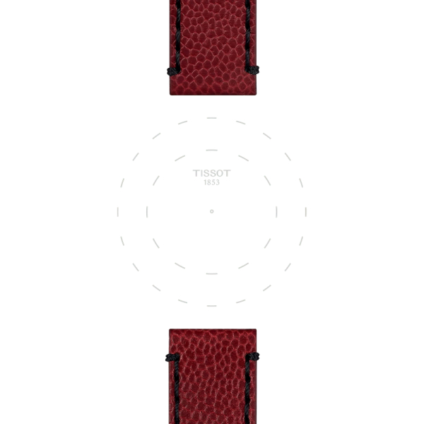 Bracelet Tissot cuir bordeaux 22mm