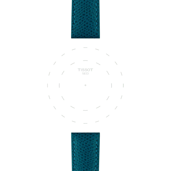 Bracelet Tissot cuir turquoise 18mm