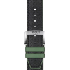 Bracelet Tissot caoutchouc vert et cuir noir 22mm