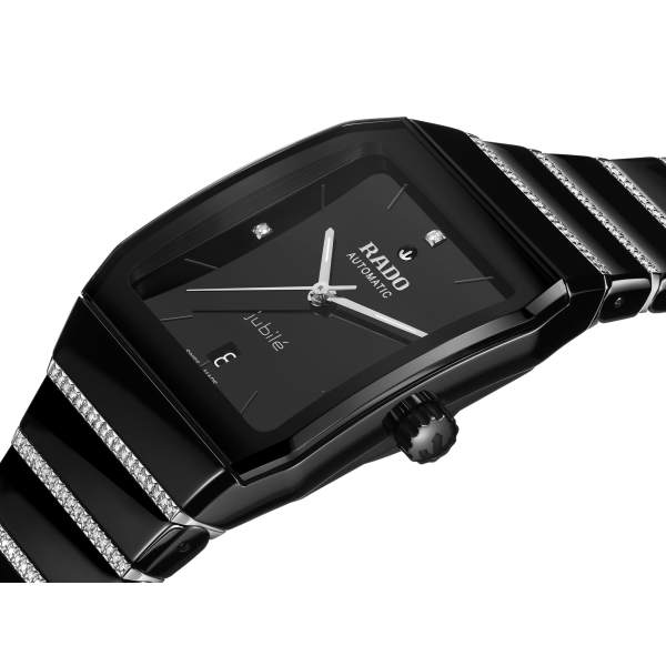 Montre Rado Anatom Automatic Cadran Noir Bracelet Céramique Serti