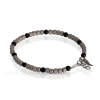 Bracelet Mano J Cubes enTitane Sphères Onyx Fermoir Or Blanc 9kt