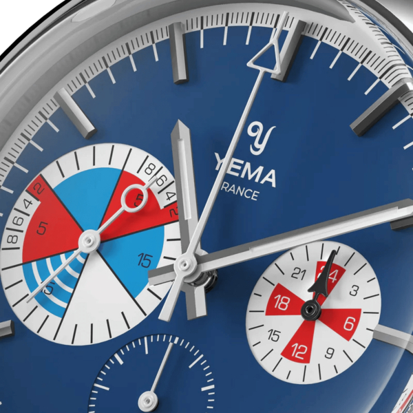 Montre Yema Yachtingraf Croisière Meca-quartz Cadran Bleu Bracelet Acier