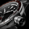 Montre Yema SUPERMAN 500 GMT Lunette Rouge 41mm Bracelet Acier