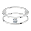 Bague La Brune & La Blonde Hula Hoop Or Blanc & Diamant 0.2ct