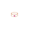 Bague La Brune & La Blonde Hula Hoop Or Rose Rubis 0.23ct