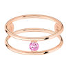 Bague La Brune & La Blonde Hula Hoop Or Rose Saphir Rose 0.12ct