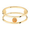 Bague La Brune & La Blonde Hula Hoop Or Jaune Saphir Orange 0.23ct