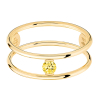 Bague La Brune & La Blonde Hula Hoop Or Jaune Saphir Jaune 0.12ct