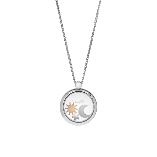 Pendentif Chopard Happy Sun Moon And Stars Or Blanc