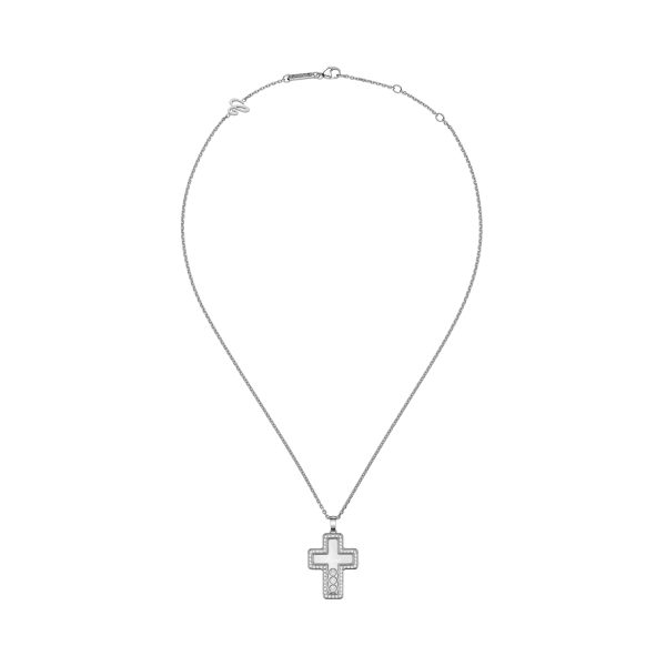 Pendentif Chopard Happy Diamonds Cross Or blanc