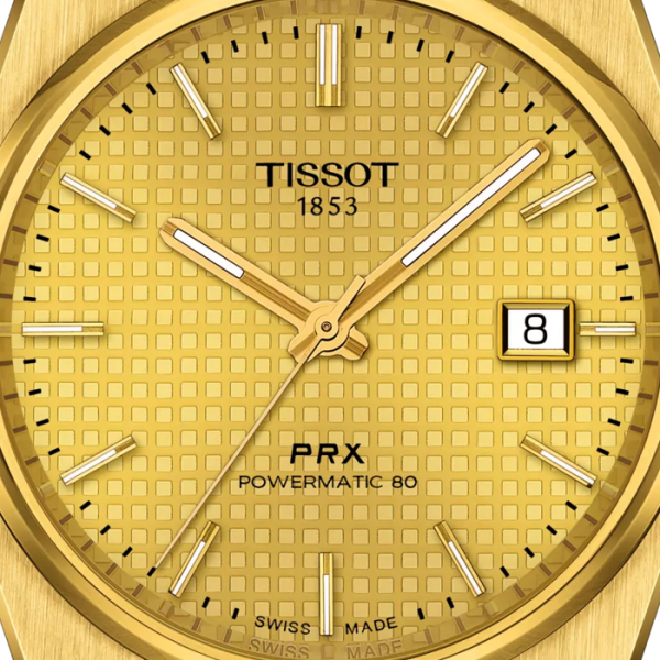 Montre Tissot PRX 40mm Cadran Champagne PVD Or Jaune