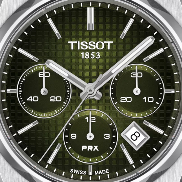 Montre Tissot PRX Automatic Chronograph Cadran Vert Dégradé