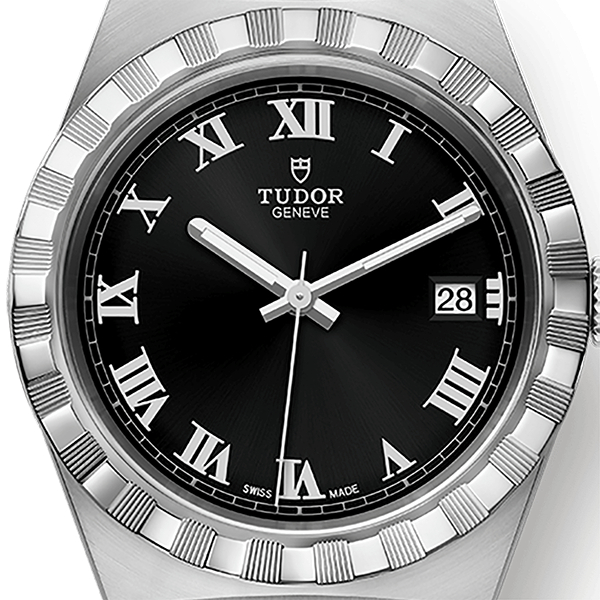 Montre Homme Tudor Royal 38mm Boîtier Acier Cadran Noir