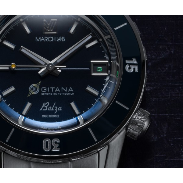 Montre MARCH LA.B Belza Gitana Cadran Bleu Bracelet Acier