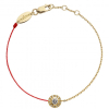 Bracelet fil rouge & chaîne Redline So Vip diamants 0.26 carat en serti clos or jaune