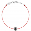 Bracelet fil rouge Redline So Vip Kcolor diamants noirs 0.26 carat en serti clos or blanc