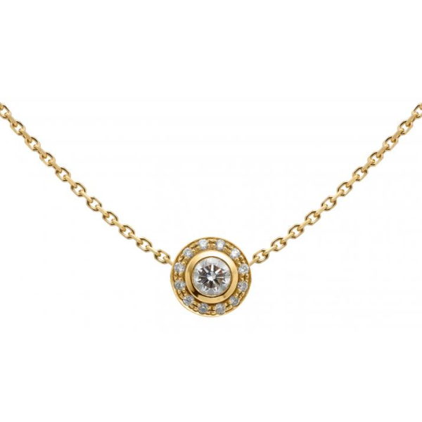 Collier chaîne Redline So Vip diamants 0.26 carat en serti clos or jaune