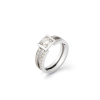 Bague Tom G Cube Or Blanc Diamants 0.65ct