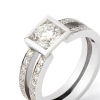 Bague Tom G Cube Or Blanc Diamants 0.65ct