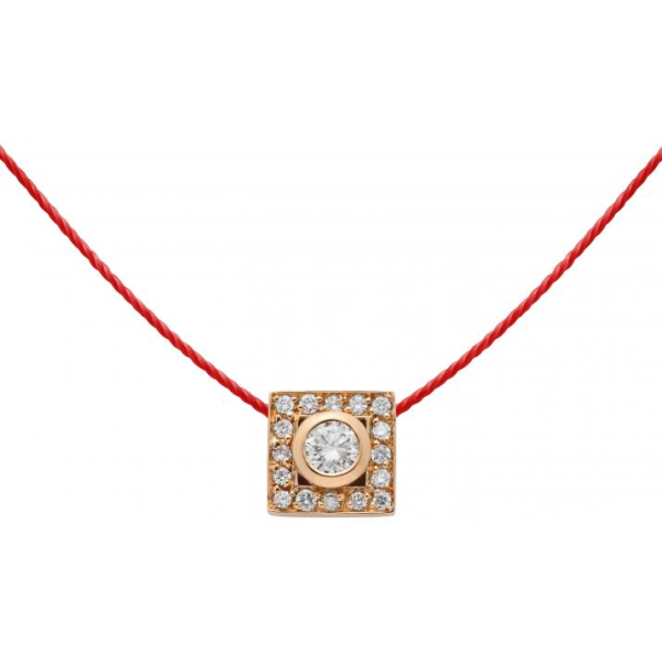 Collier fil rouge Redline So Vip cube or rose