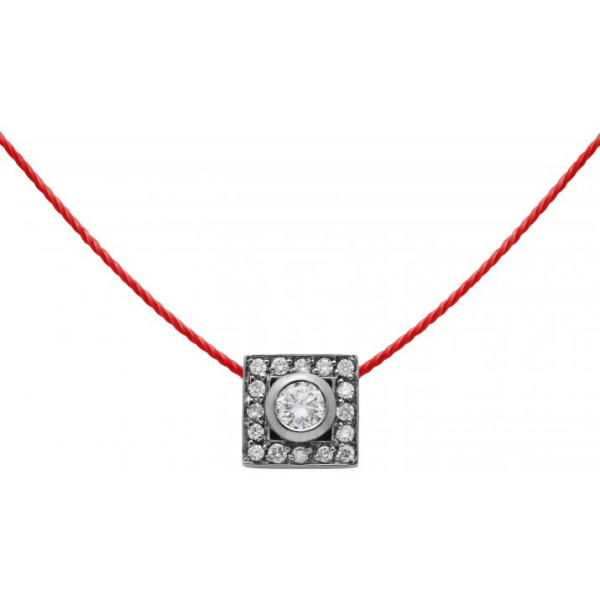 Collier fil rouge Redline So Vip cube or noir