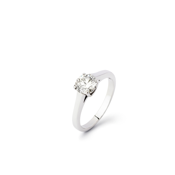 Bague Pépite Or Blanc Diamant Blanc 1.5ct