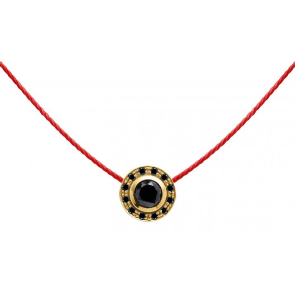 Collier fil rouge Redline So Vip Kcolor or jaune