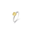 Bague Pépite Or Blanc Diamant Jaune 1ct