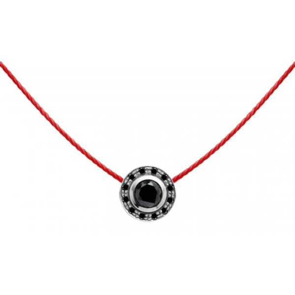 Collier fil rouge Redline So Vip Kcolor or blanc