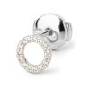 Boucles Oreilles Tom G Or Blanc Diamants 0.18ct