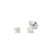 Boucles d'Oreilles Pépite Or Blanc Diamant Blanc 0.5ct