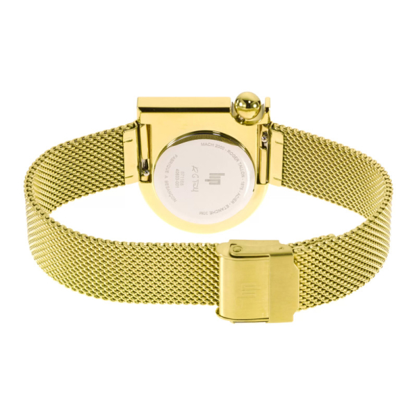 Montre LIP Mach2000 Mini Moon Dorée Bracelet Milanais Doré