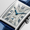 Montre Longines DolceVita Cadran Argenté Flinqué Bracelet Cuir Bleu