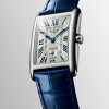 Montre Longines DolceVita Cadran Argenté Flinqué Bracelet Cuir Bleu