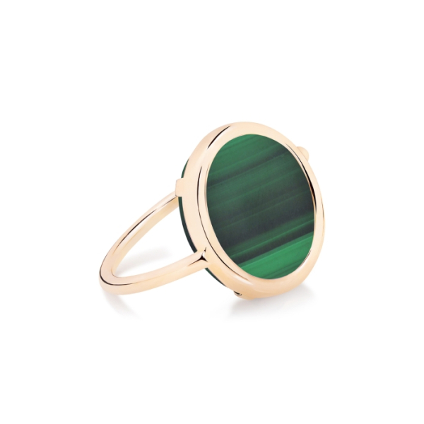 Bague Ginette NY Baby Disc Ring Ever Malachite