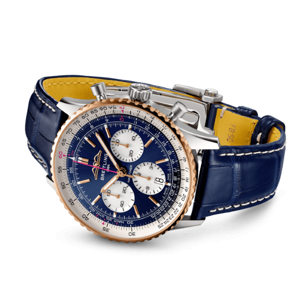 Montre BreitlingNavitimer B01 Chronograph 43 Aeromexico Edition Acier Inoxydable et Or Rouge 18K