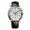 Montre Longines Master Collection Auto Chrono Bracelet Cuir Cadran Argent