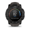 Montre Garmin Instinct 3 AMOLED Noir Bracelet Silicone Gris Charbon