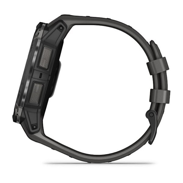 Montre Garmin Instinct 3 AMOLED Noir Bracelet Silicone Gris Charbon