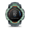 Montre Garmin Instinct 3 - 50mm AMOLED Vert Bracelet Silicone Bleu Gris