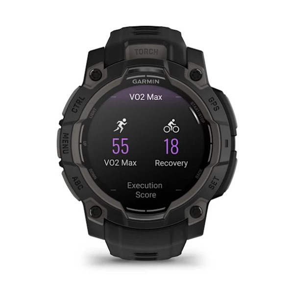 Montre Garmin Instinct 3 - 45mm AMOLED Black Bracelet Silicone Noir