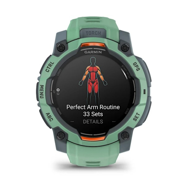 Montre Garmin Instinct 3 - 45mm AMOLED Vert d'Eau Bracelet Silicone